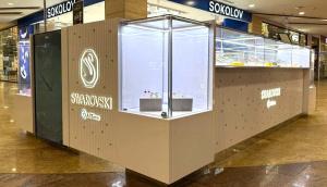 Островной магазин часов и украшений Swarovski AllTime в ТРЦ Афимолл Сити, г. Москва