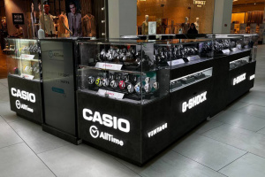 Островной магазин часов Casio AllTime в ТЦ Метрополис, г. Москва