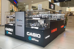 Островной магазин часов Casio AllTime в ТЦ Мега Парнас, г. Санкт-Петербург